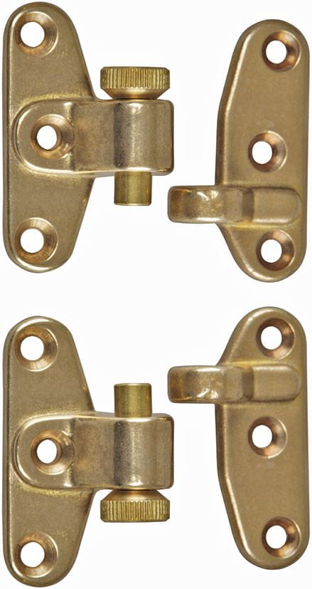 Patent - Lukenscharniere Bronze poliert/verchromt