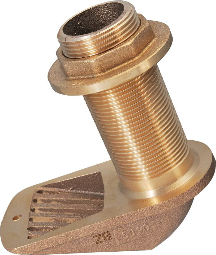 Bordeinlass aus Bronze/Rotguss mit langovalem Sieb Bordeinlass aus Bronze/Rotguss mit langovalem Sieb