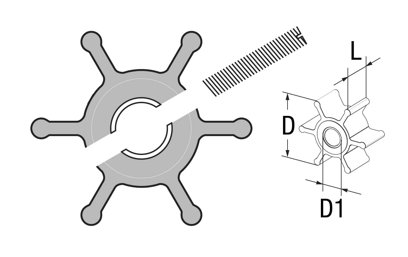 Original-Nitril-Impeller 09-1026B-9 f.JOHNSON F4B