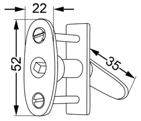 4454*01 Einreiber Messing poliert oder verchromt