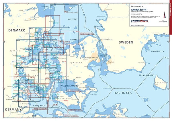 9023-110 und -111 KARTENWERFT SeeKarten Atlas DK1 Aarhus & Fünen KARTENWERFT SeeKarten Box Westliche Ostsee