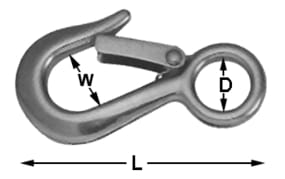 1584*02 Sicherheits-Karabinerhaken Edelstahl - Bild 2