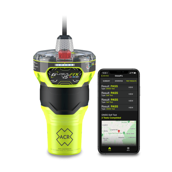 3955-531 ACR GLOBALFIX V5 AIS EPIRB mit Wandhalterung / RLS ACR GLOBALFIX V5 AIS EPIRB mit Wandhalterung / AIS, RLS, NFC