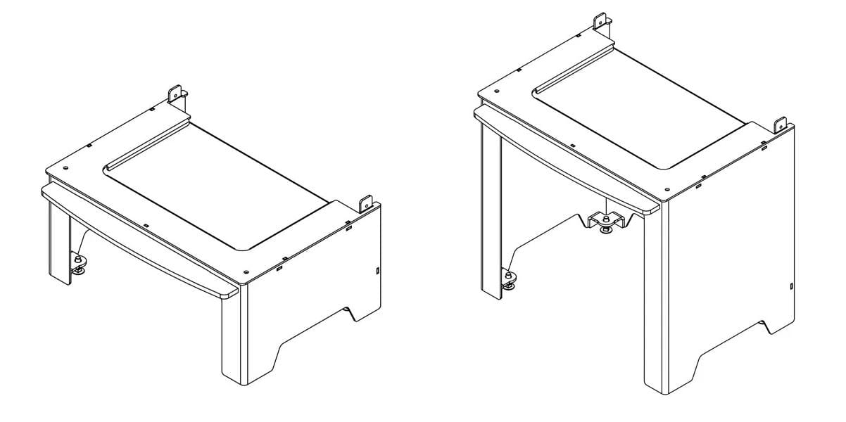 Zeichnung Ofen-Unterbau klein (200 mm) und hoch (400 mm) Zeichnung Ofen-Unterbau klein (200 mm) und hoch (400 mm)