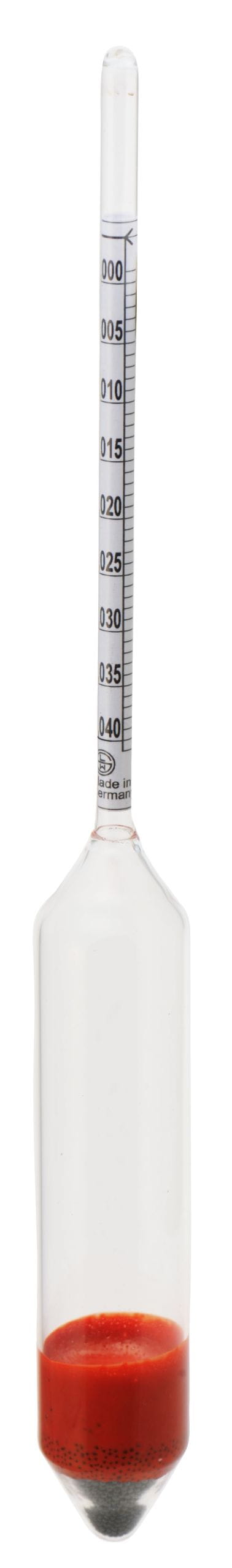 Aräometer (Salinometer) zur Bestimmung der Seewasser-Dichte