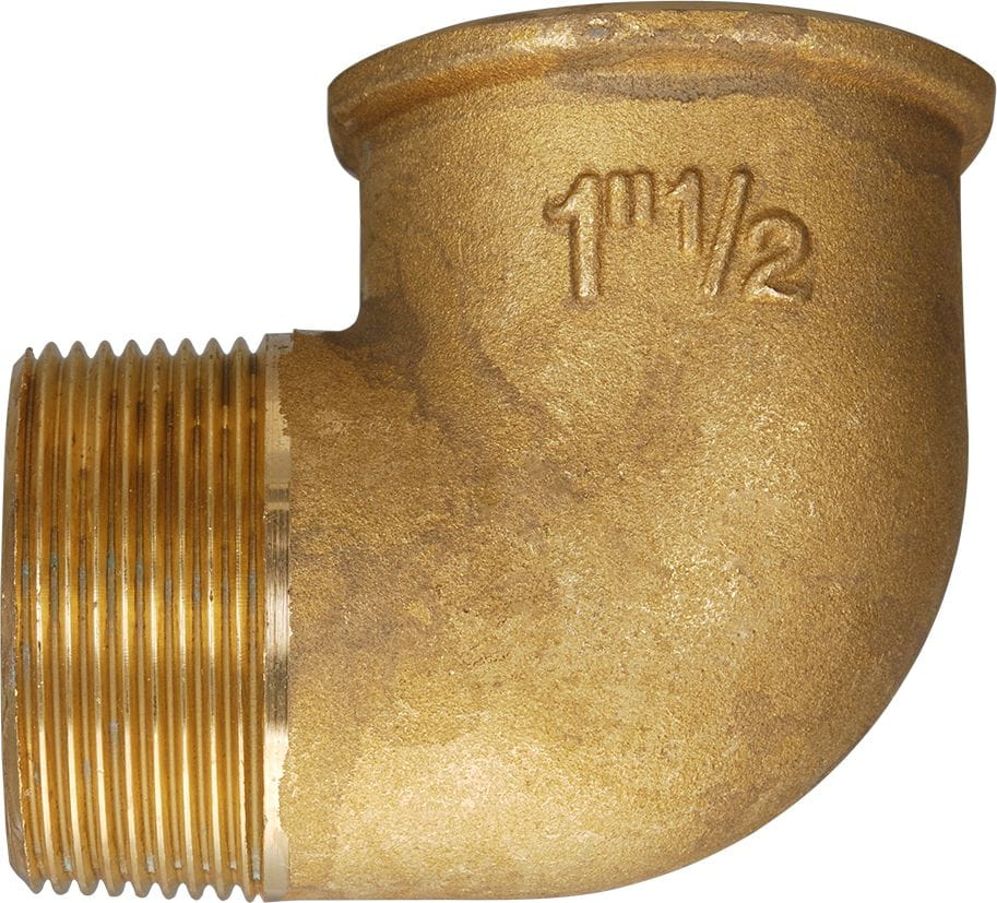 1910*03 Messing Winkel 90° mit Innen-/Außengewinde Winkel 90° Messing Innen-/Außengewinde