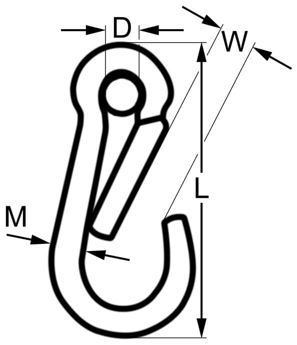 1563*03 Lifebelt-Karabinerhaken KONG