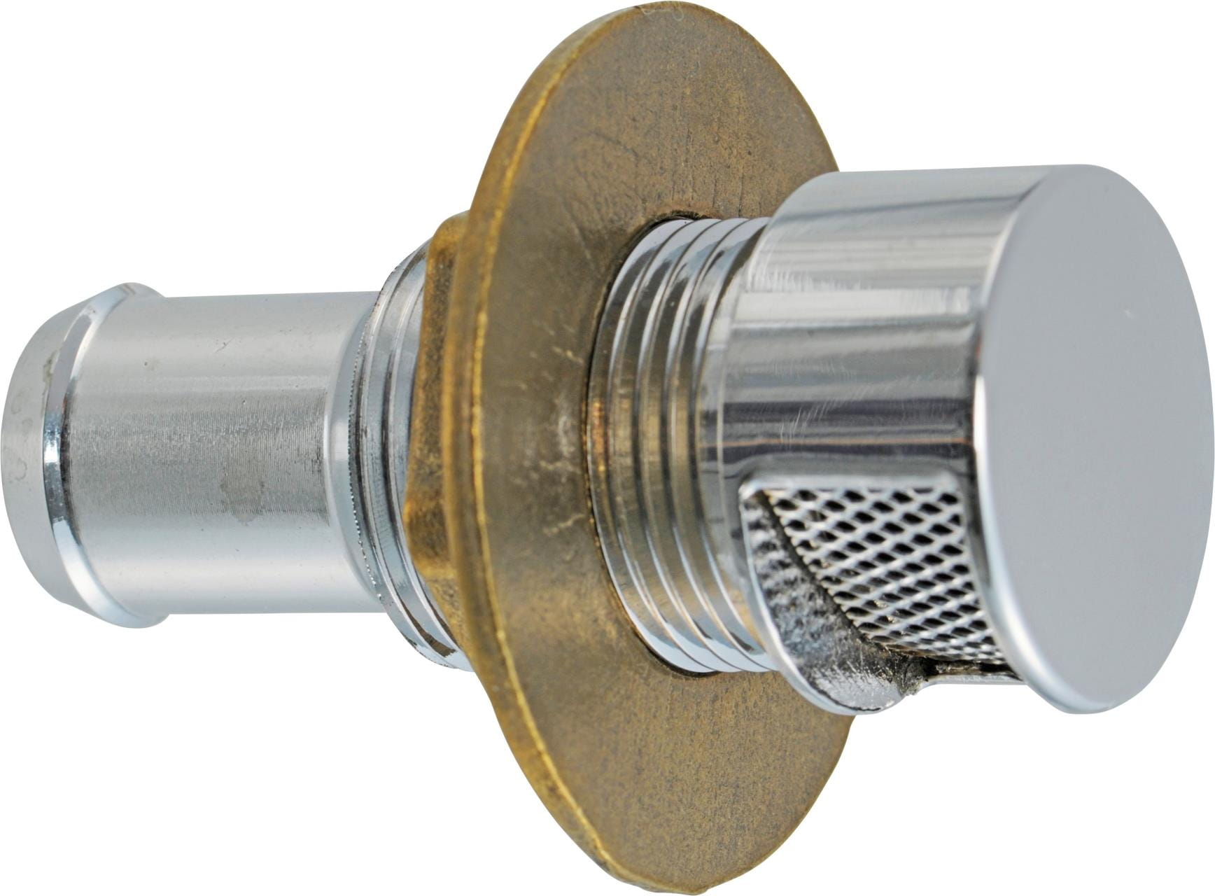 Cr tank vent 19mm straight version chrome-plated | TOPLICHT