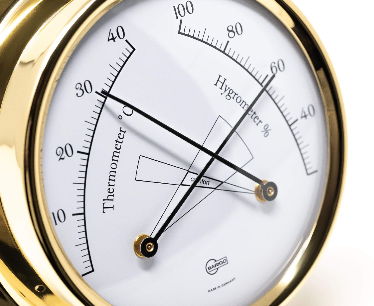 3450-206 BARIGO SKY Comfortmeter aus poliertem Messing BARIGO TEMPO 983MS Comfortmeter in polished brass