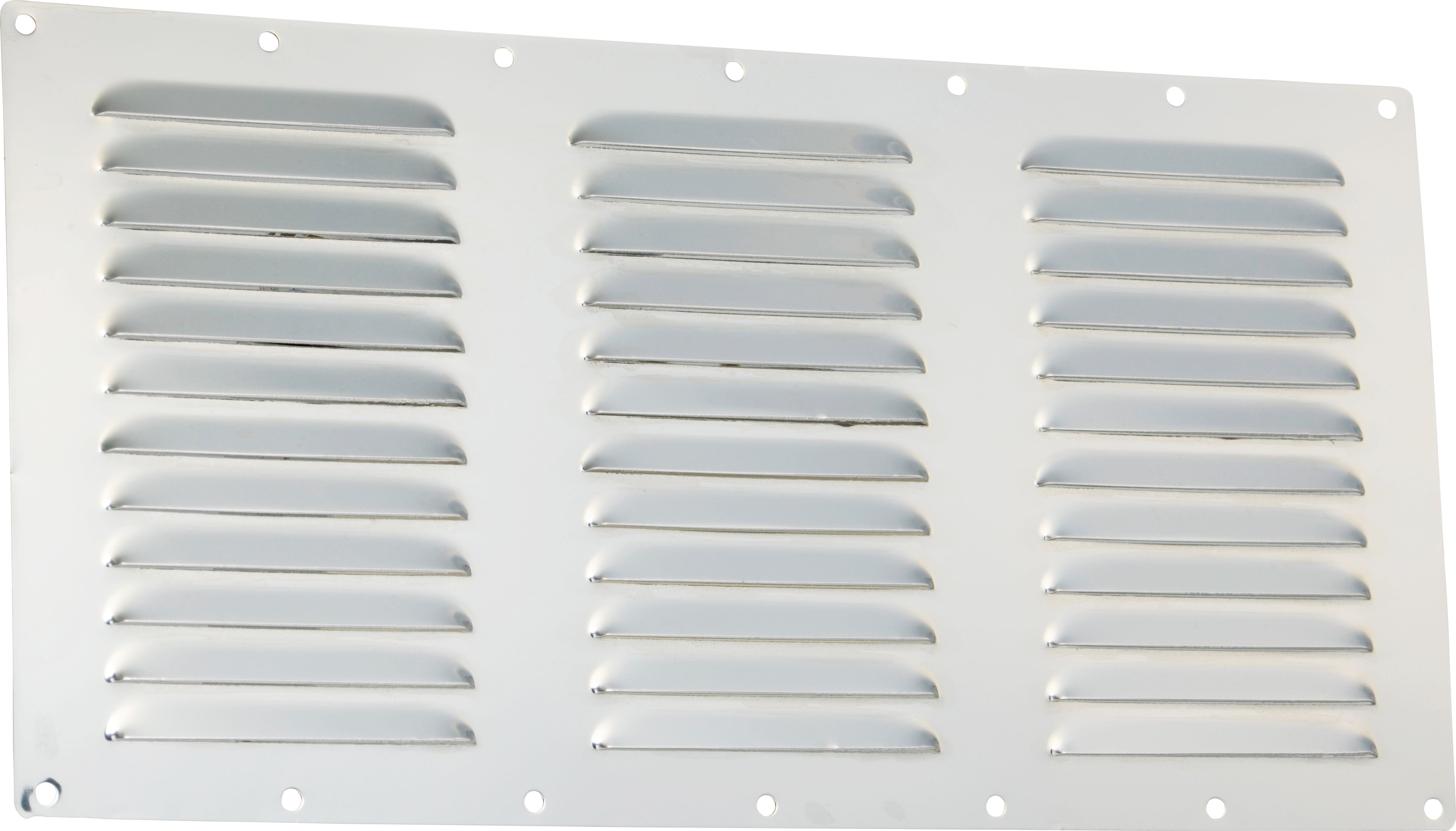 4030-360 Kiemenblech / Lüftungsgitter, Edelstahl Ventilator stainless steel angled