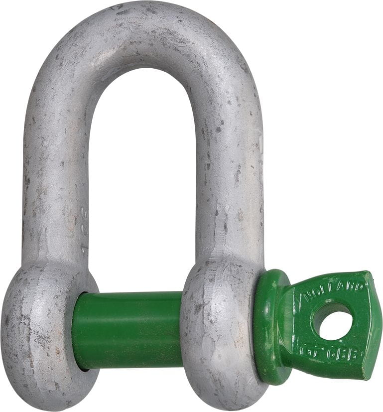 High tensile 'D' shackle GREEN PIN High tensile 'D' shackle GREEN PIN