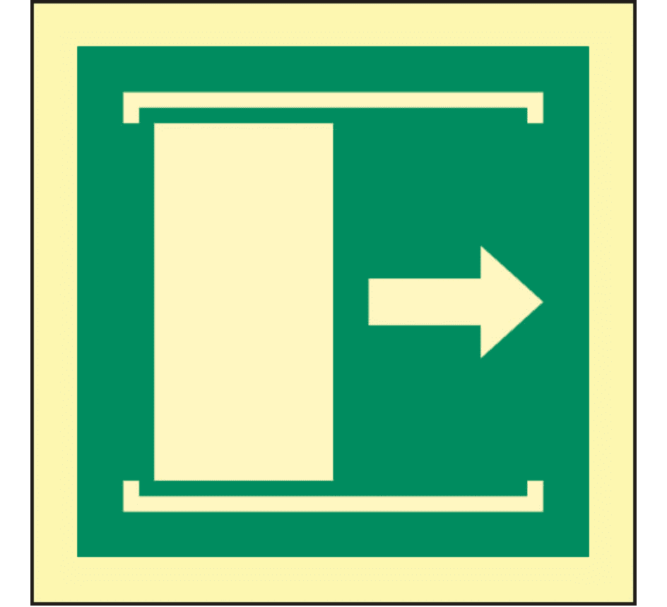 3276-133 Sliding door IMO-Aufkleber