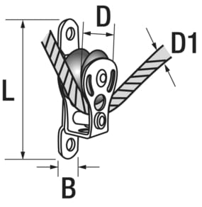 1193*19 1-scheibige HS-Kugellager-Blöcke liegend Horizontal single sheave ball bearing block