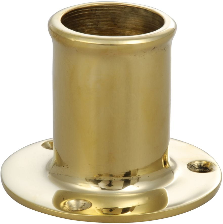 Polished brass flag staff socket Polished brass flag staff socket