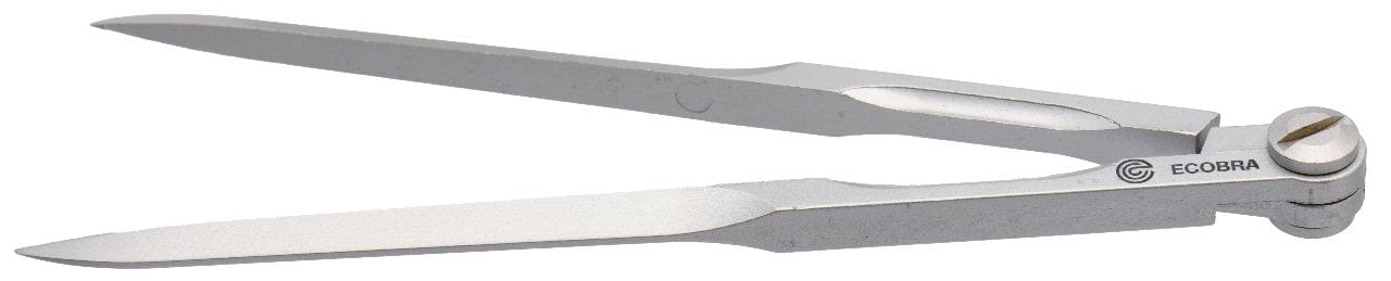 3268-011  Gerader Marinezirkel, matt vernickelt