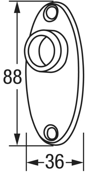 4073*02 Kleines Ovalschild für Fallen-Schiffsschloss