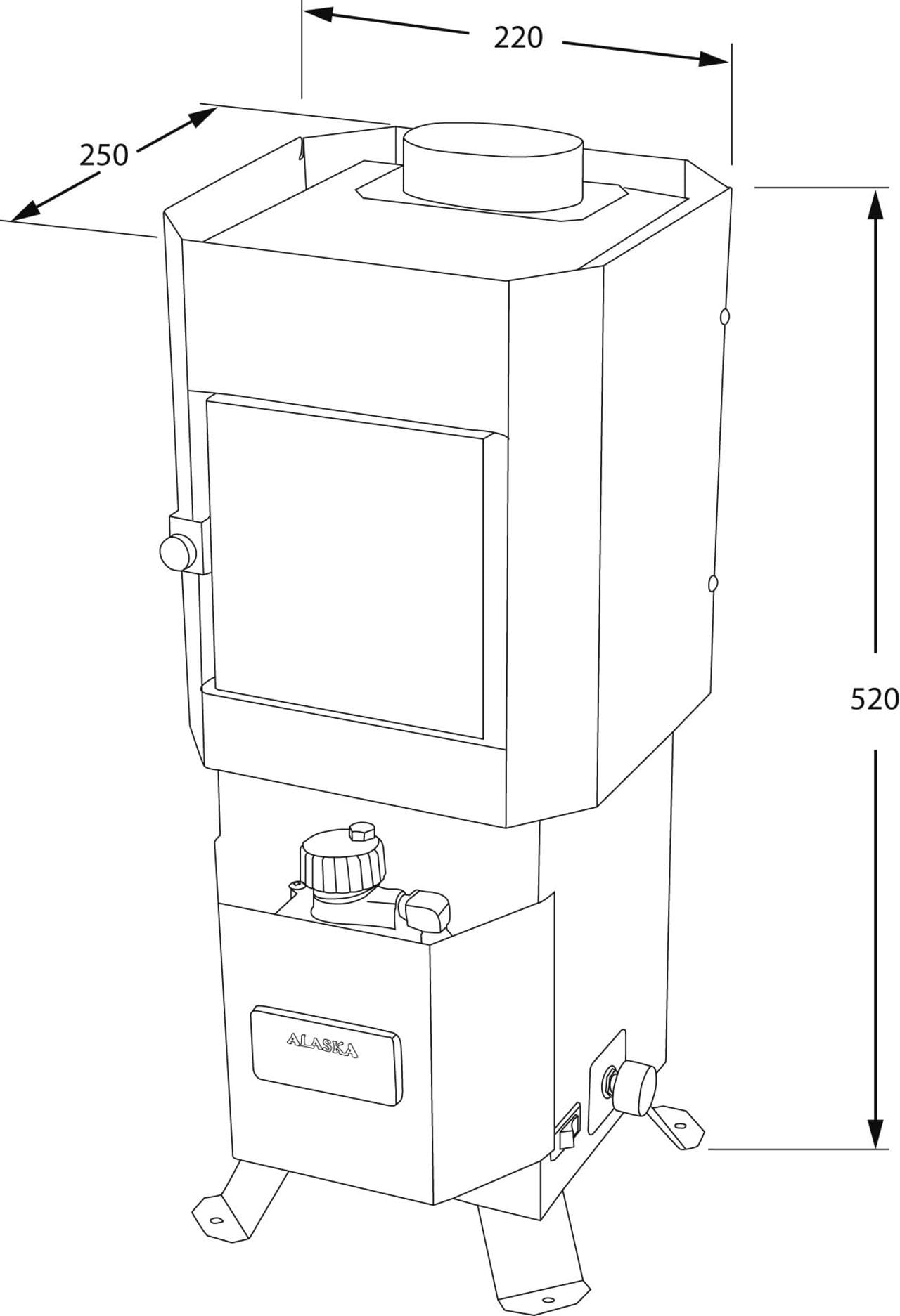 DICKINSON ALASKA oil stove DICKINSON ALASKA oil stove
