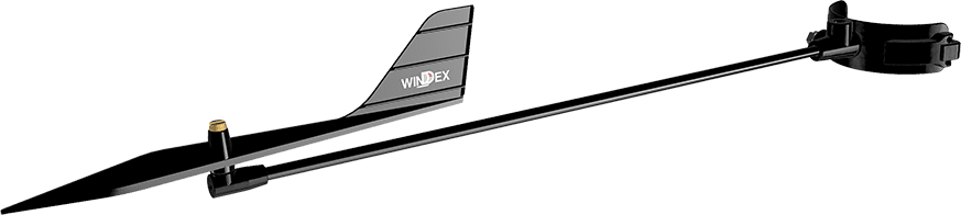 1088-006 WINDEX DINGHY 6 Windrichtungsanzeiger Seitenmontage mit Gummiseil für Rohre von 45-70 mm