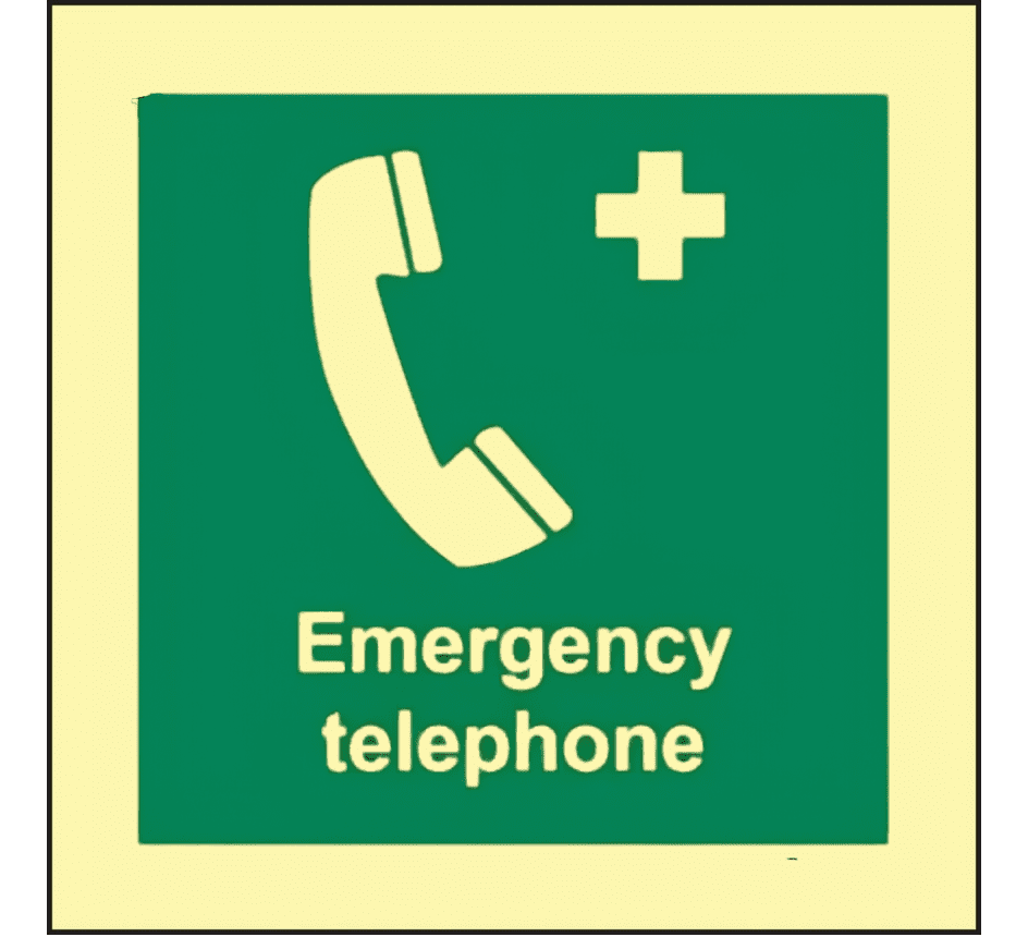 3276-058 Emergency telephone IMO-Aufkleber