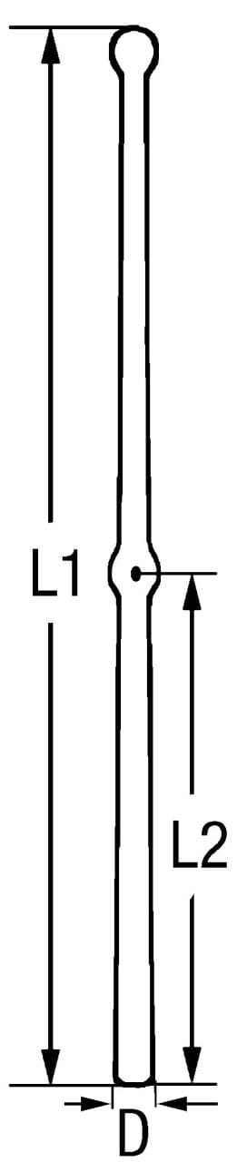 1665-624 Bronze Relingsstütze DAVEY alte Form Stanchions NIRO-PETERSEN stainless steel