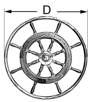 1406*01 Yacht-Steuerräder STAZO Teak mit Edelstahl Aussenring Yacht-Steuerrad Teak mit Edelstahl Aussenring und Felgenband