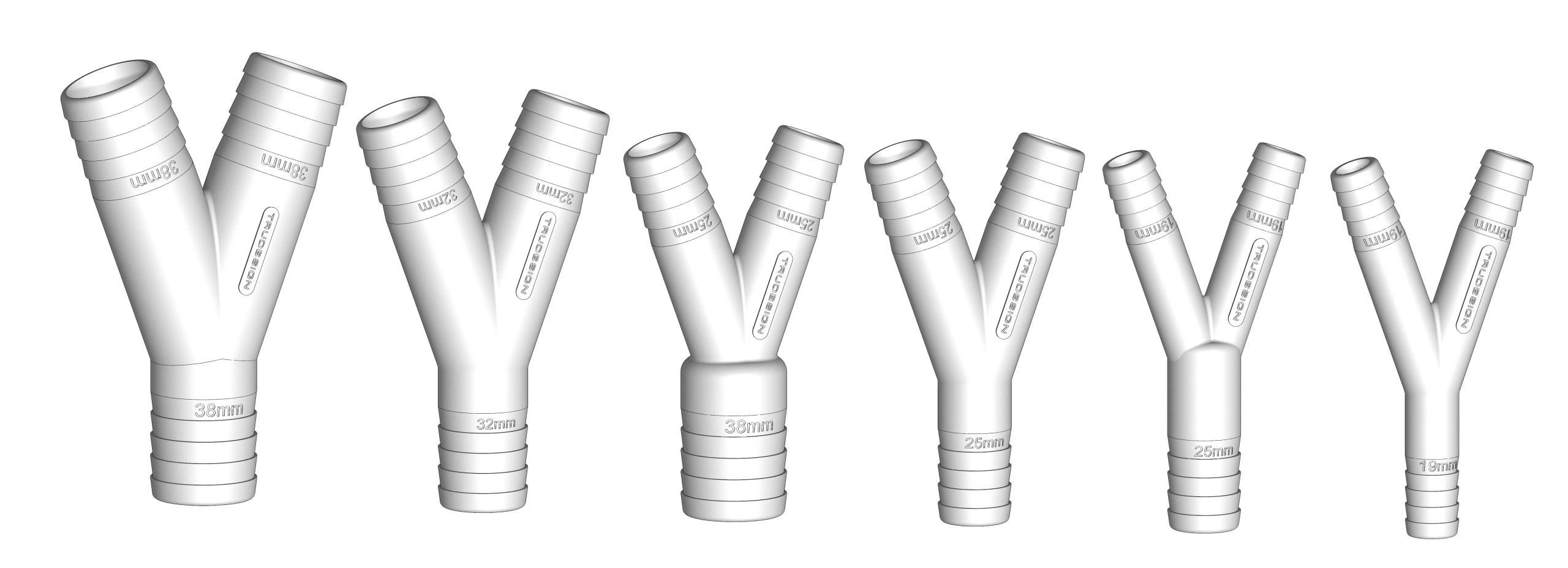 Y-Schlauchverbinder und Reduzierungen TRUDESIGN