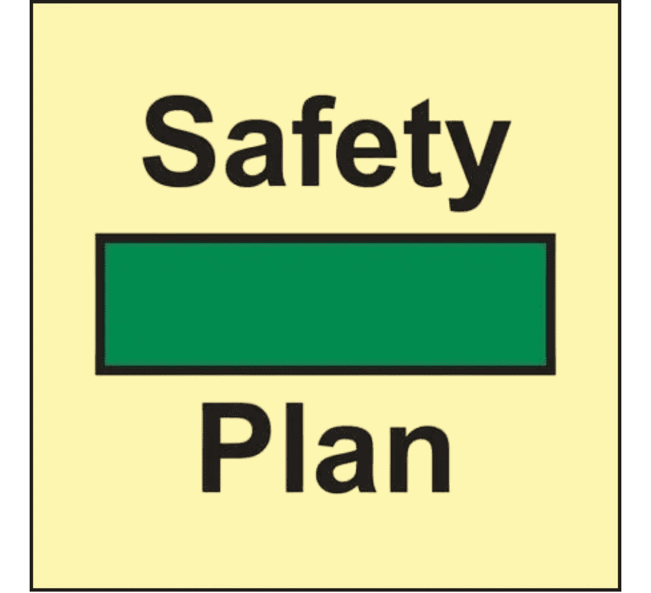 Safety plan IMO-Aufkleber