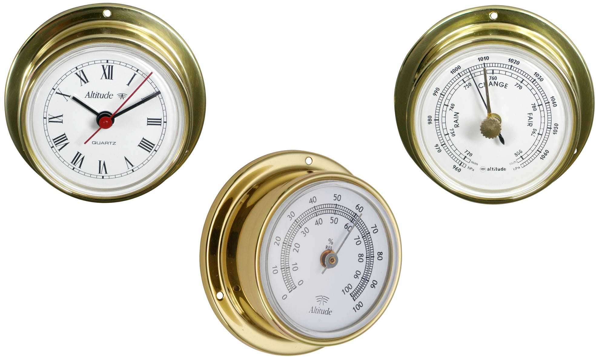 3464-112 ALTITUDE 838-Serie: Set aus drei Instrumenten mit Thermometer ALTITUDE 838-Serie: Set aus drei Instrumenten