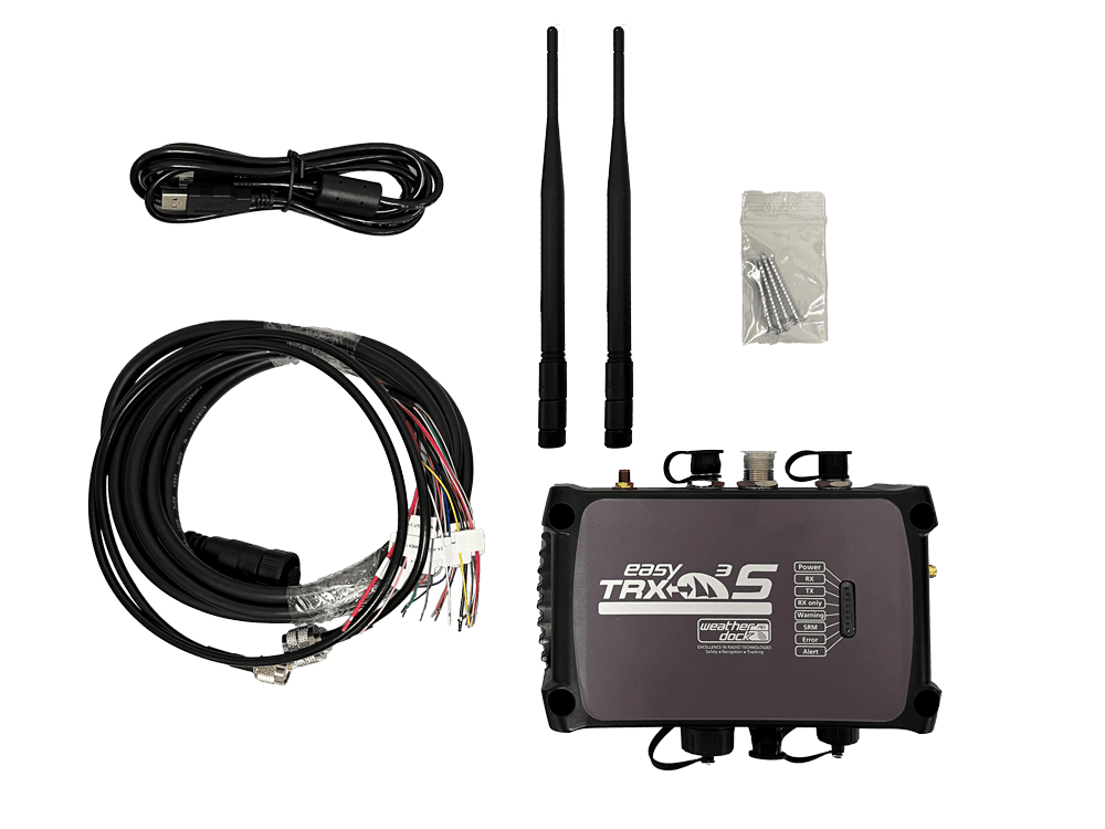 3920-218, -219, -220 WEATHERDOCK AIS-Transponder easyTRX3-S Lieferumfang