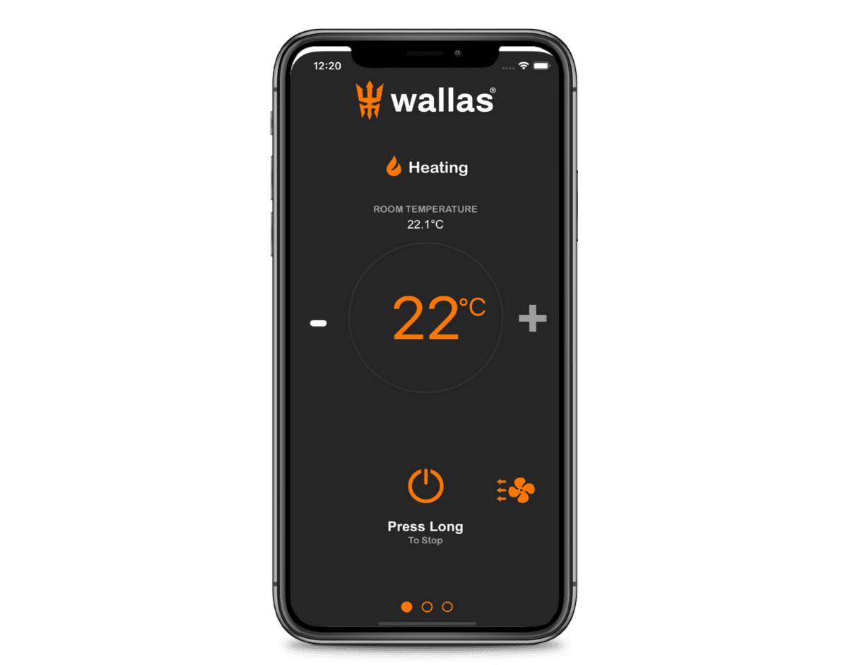  WALLAS Telefon App -  zur Steuerung der Heizung aus der Ferne