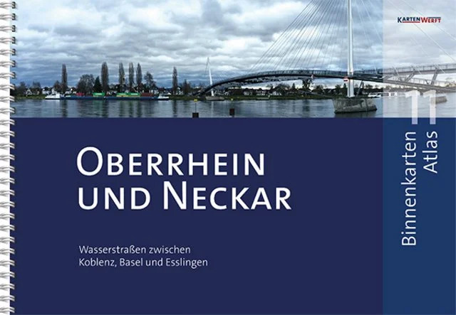 9023-011 KARTENWERFT BinnenKarten Atlas 11 Oberrhein und Neckar KARTENWERFT Inland Charts Atlas