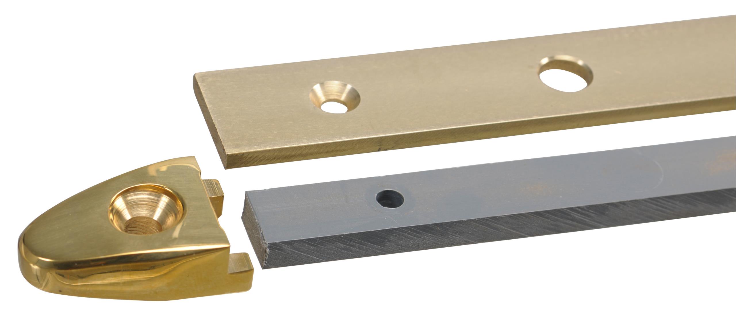 1642*10 Decksschienen/Schotschienen leicht + Endstück Brass jib track light
