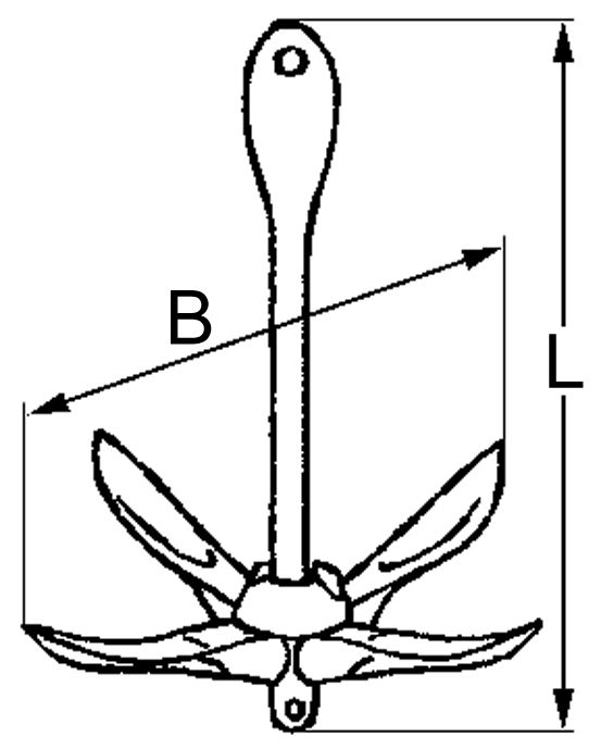 1848*02 Klapp-Draggen Klapp-Draggen Feuerverzinkt 1,5 - 8kg