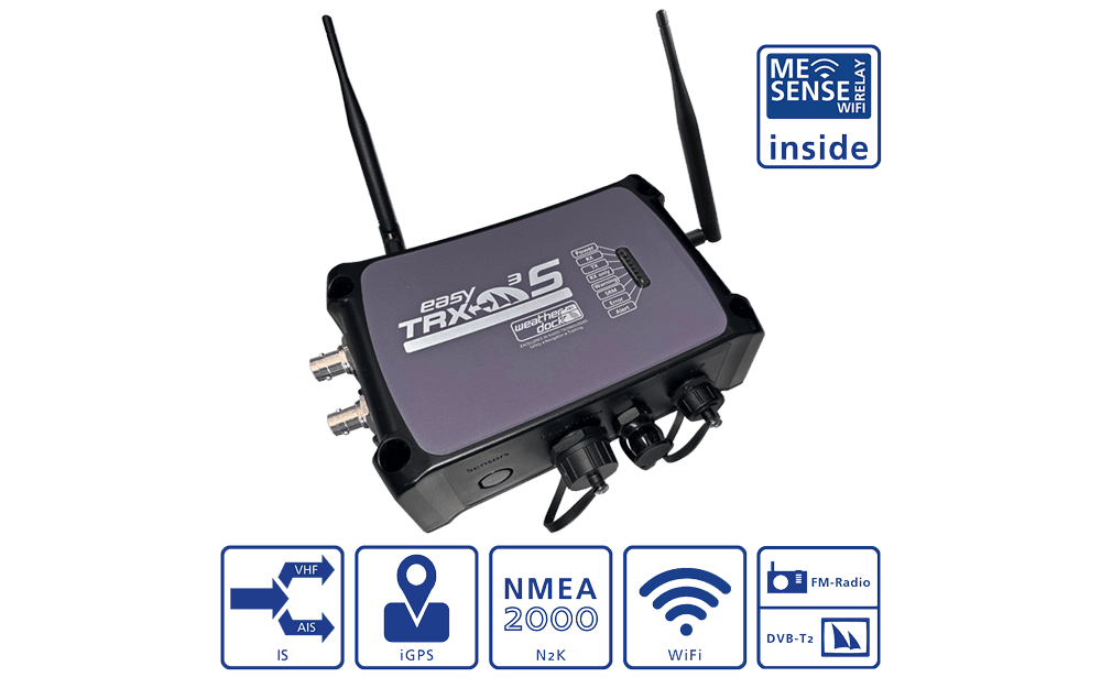 3920-220 WEATHERDOCK AIS-Transponder easyTRX3-S ME SENSE / WiFi / LAN / FM / DVB-T