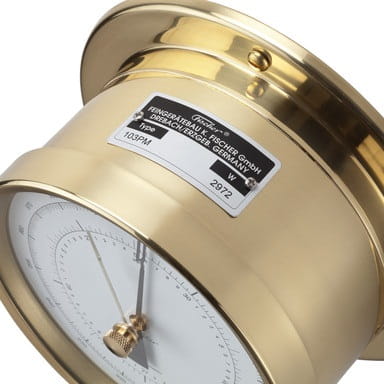 3451-100 FISCHER 103 Präzisions-Aneroidbarometer aus poliertem Messing