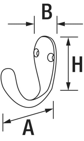 4894*04 Ms-Handtuchhaken schmaloval Messing