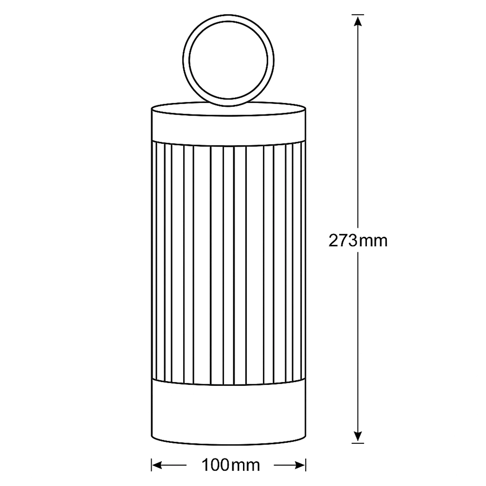 THOA PORTABLE LED Tischleuchte Maßzeichnung