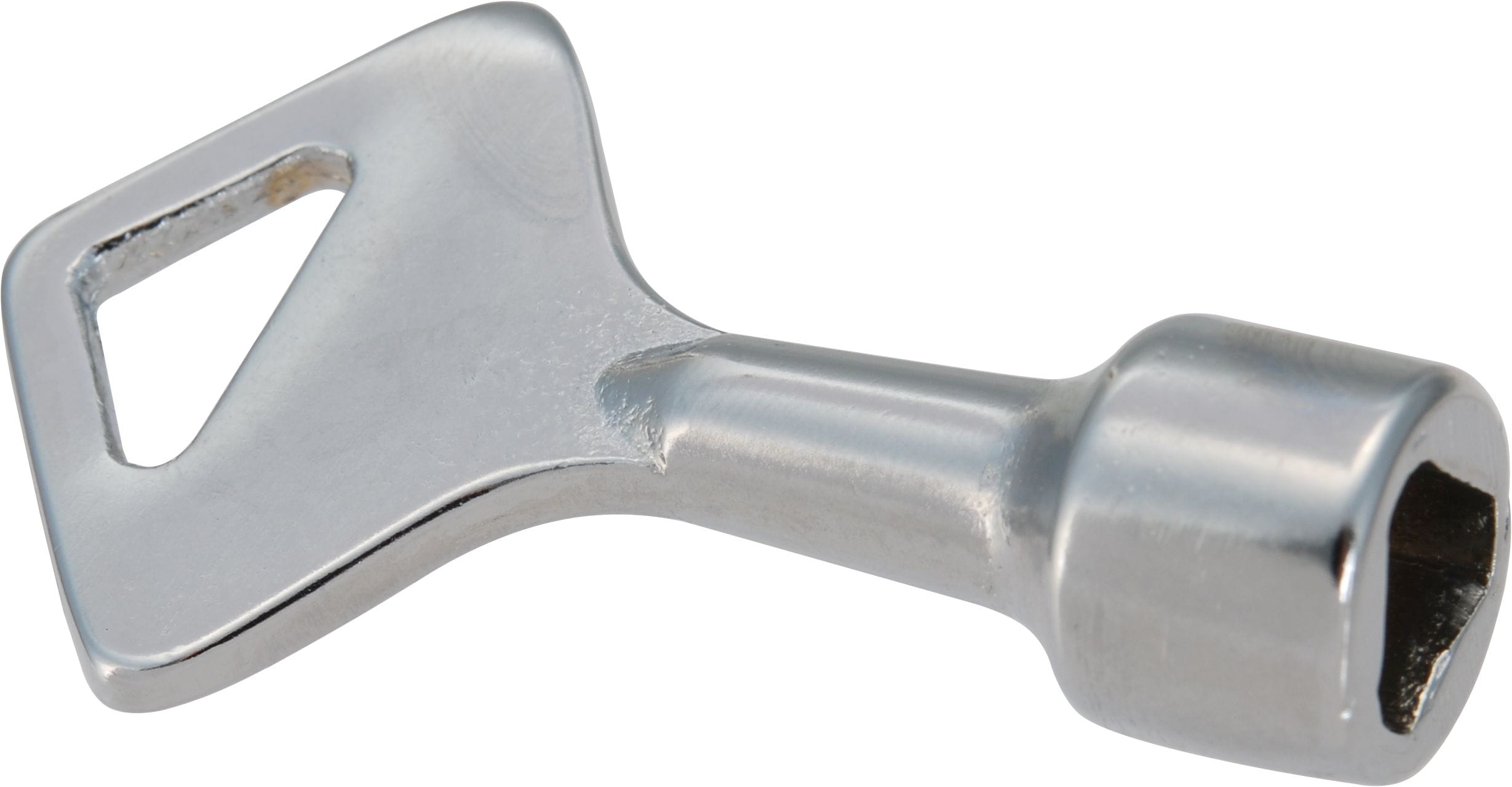 4465-100 Dreikantschlüssel Messing verchromt