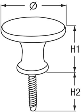 4713*02 Zierlicher Schubladenknauf