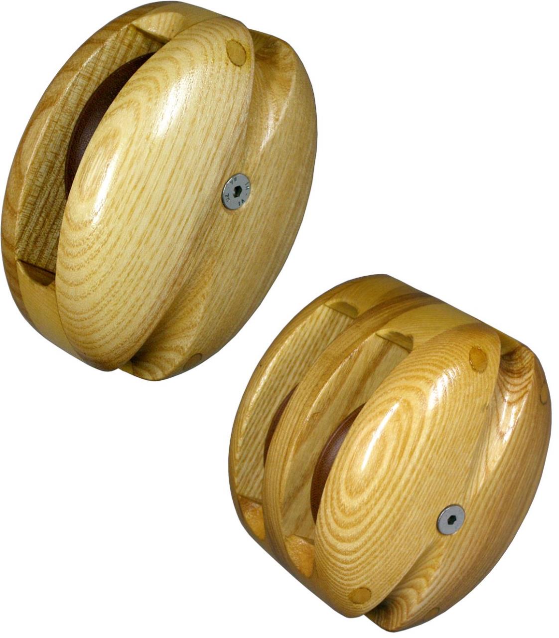 1166*03 DAVEY Stroppblöcke Esche DAVEY Stroppblock Ashwood, Tufnol Sheave