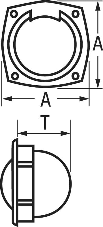 3640-112 SILVA 102 B/H Schotteinbaukompass - Maßzeichnung Compass SILVA 102 B/H