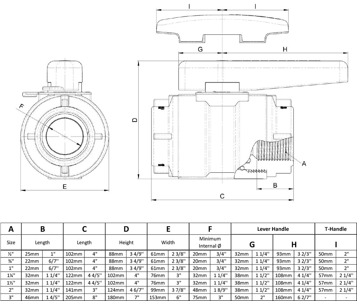 6985*06 Kugelhahn TRUDESIGN mit T-Griff