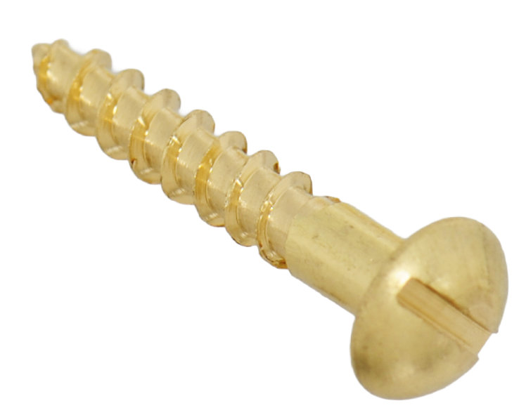 2285-316 Holzschraube Messing mit Halbrundkopf DIN 96