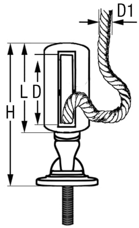 1174*04 Decksblock für Tau Ulme / Bronzebeschlag Decksblock für Tau Ulme / Bronzebeschlag