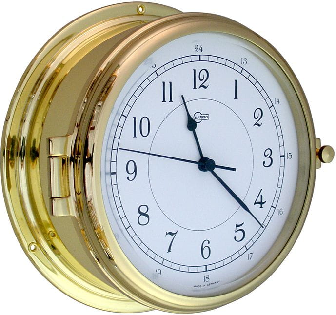 BARIGO PROFESSIONAL Quarzuhr arabisch aus Messing verchromt