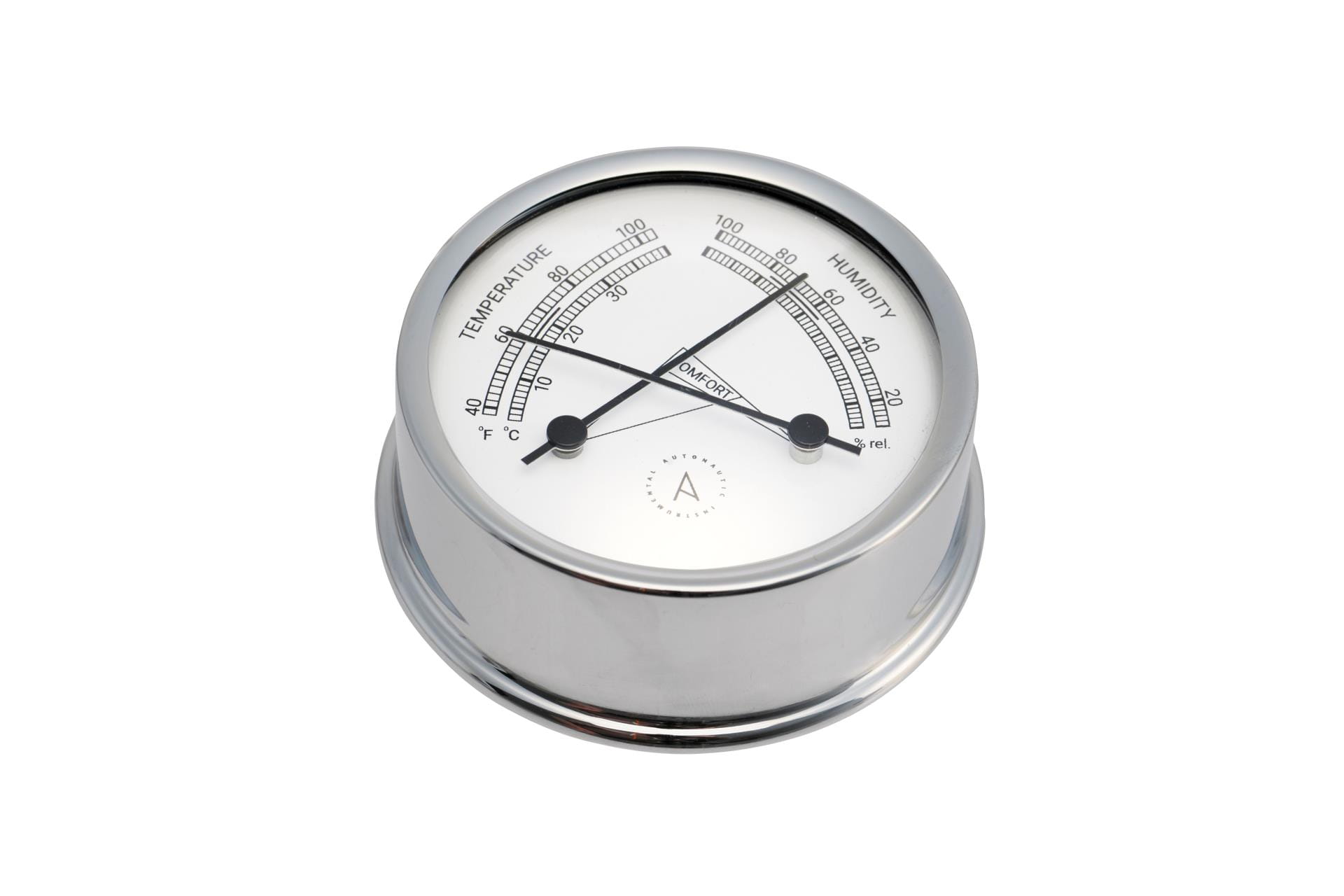 3643-013 AUTONAUTIC Atlantic 95 Comfortmeter Messing verchromt