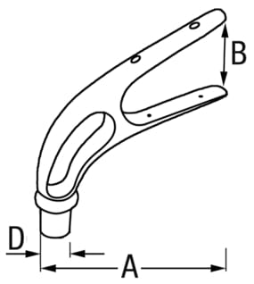 1780*02 Baumstützenbeschläge / Beibootständer groß