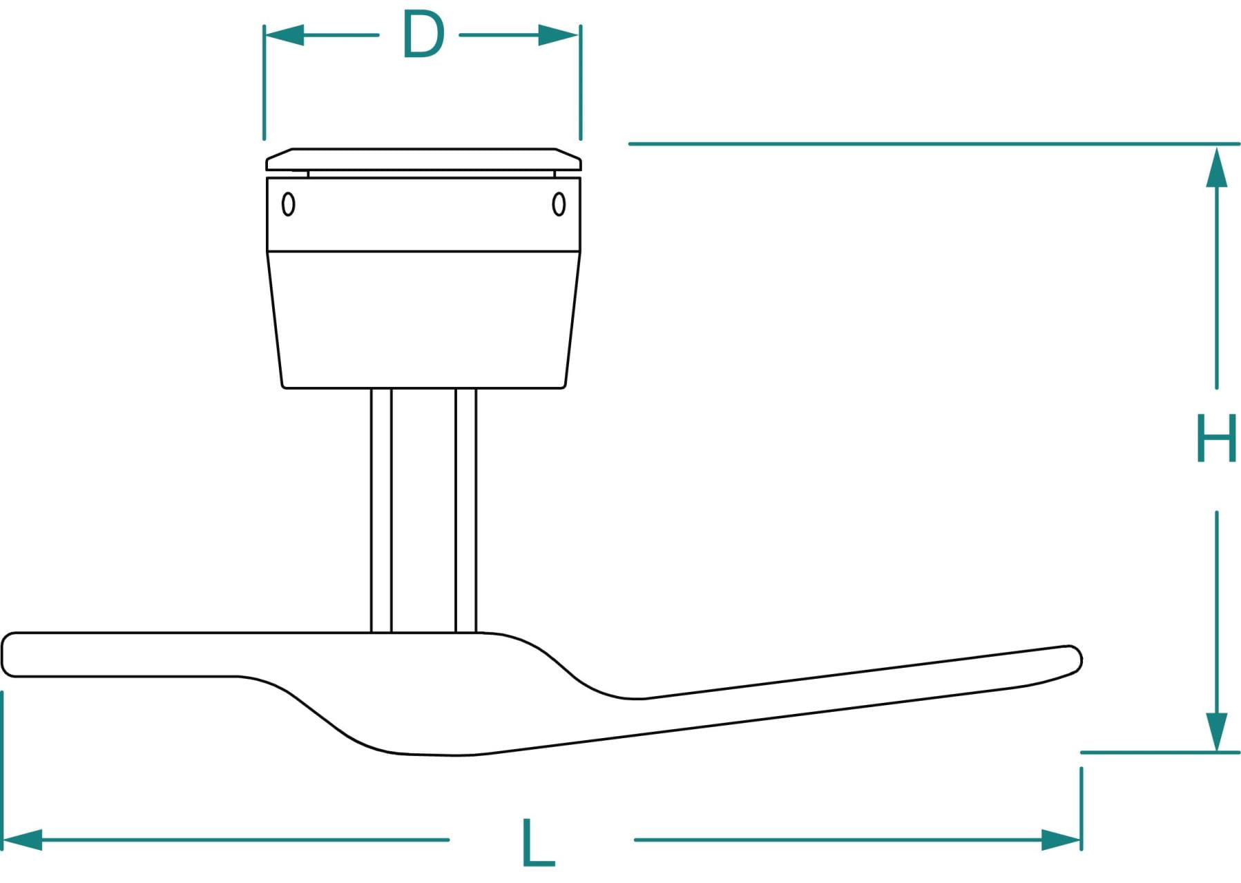 4094-001 Vorreiberverschluss Aluminium für Luken Hatch lock aluminium