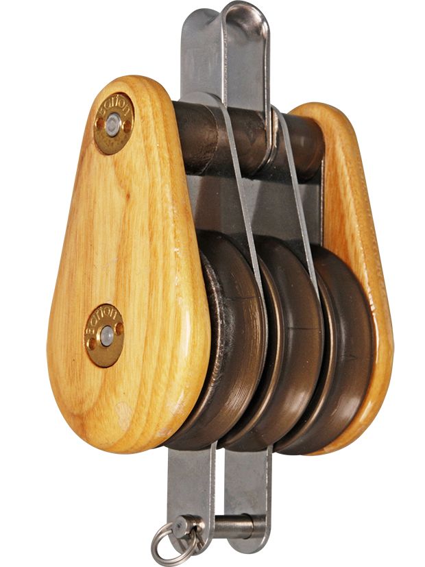 3-scheibiger kugelgelagerter BARTON Holzblock 3-scheibiger kugelgelagerter BARTON Holzblock