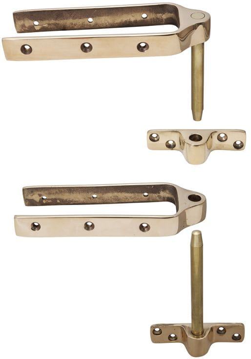 1589-002 Ruderbeschlag DAVEY aus Bronze Standard duty rudder gear DAVEY